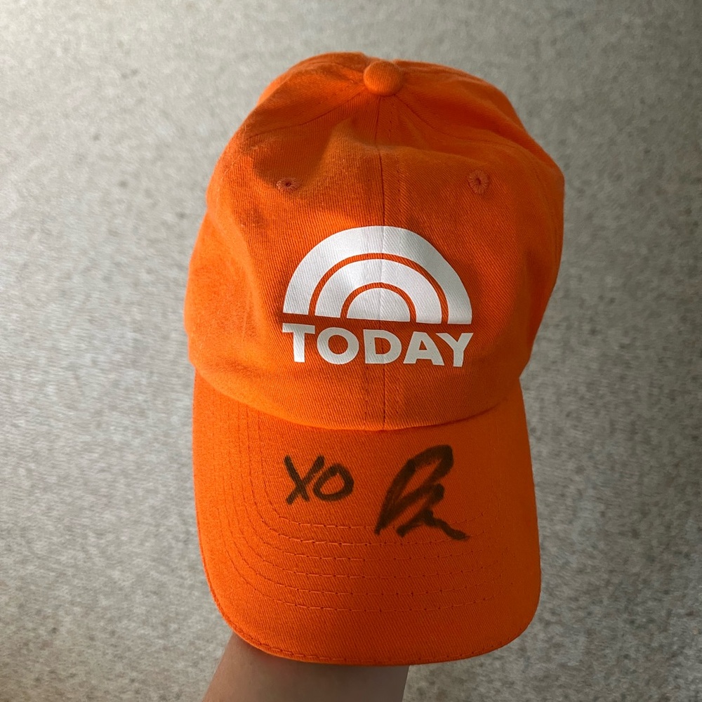 Orange TODAY Logo Baseball Hat Cap Signed by Bea Miller